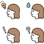 Profile Of Various Facial Expressions Female SVG Icon